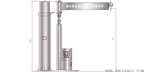 离心机液压推杆悬臂吊外形尺寸图