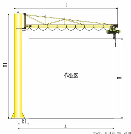 悬臂吊外形尺寸图