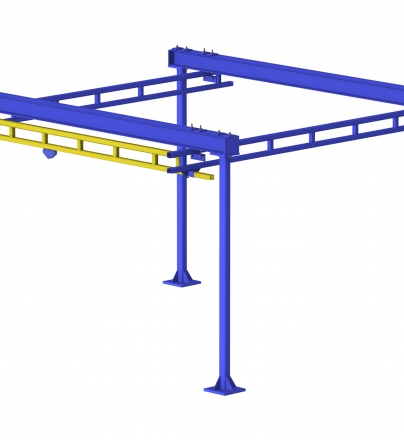 Combined self-supporting crane